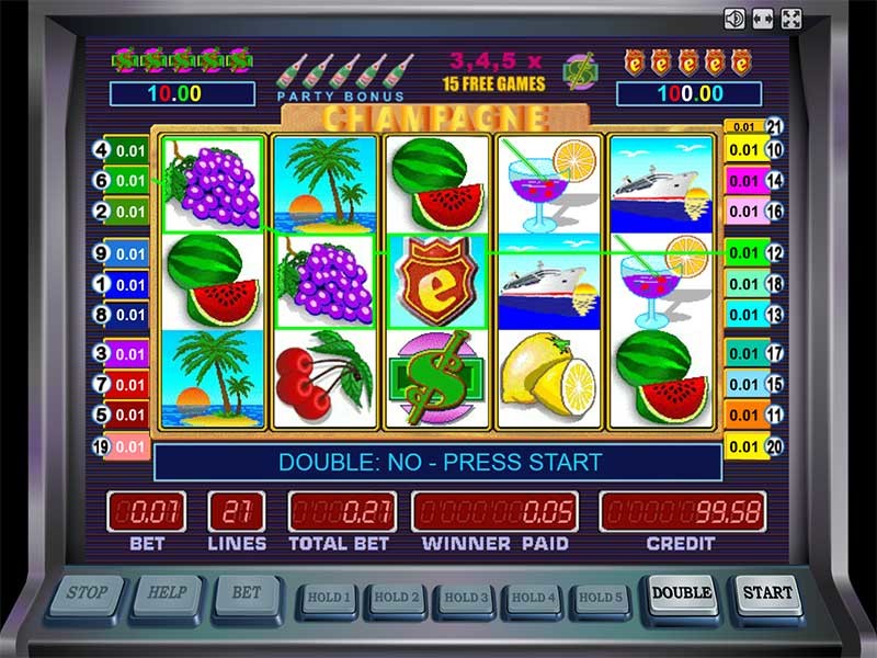 Champagne – the best Video Slot with 5 reels