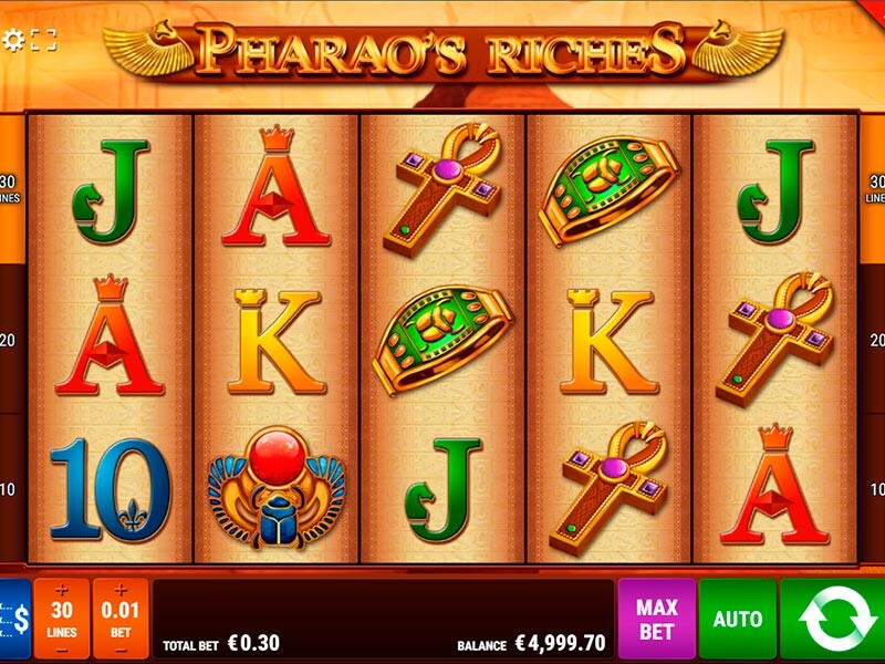 Pharaos Riches – the best Video Slot with 5 reels